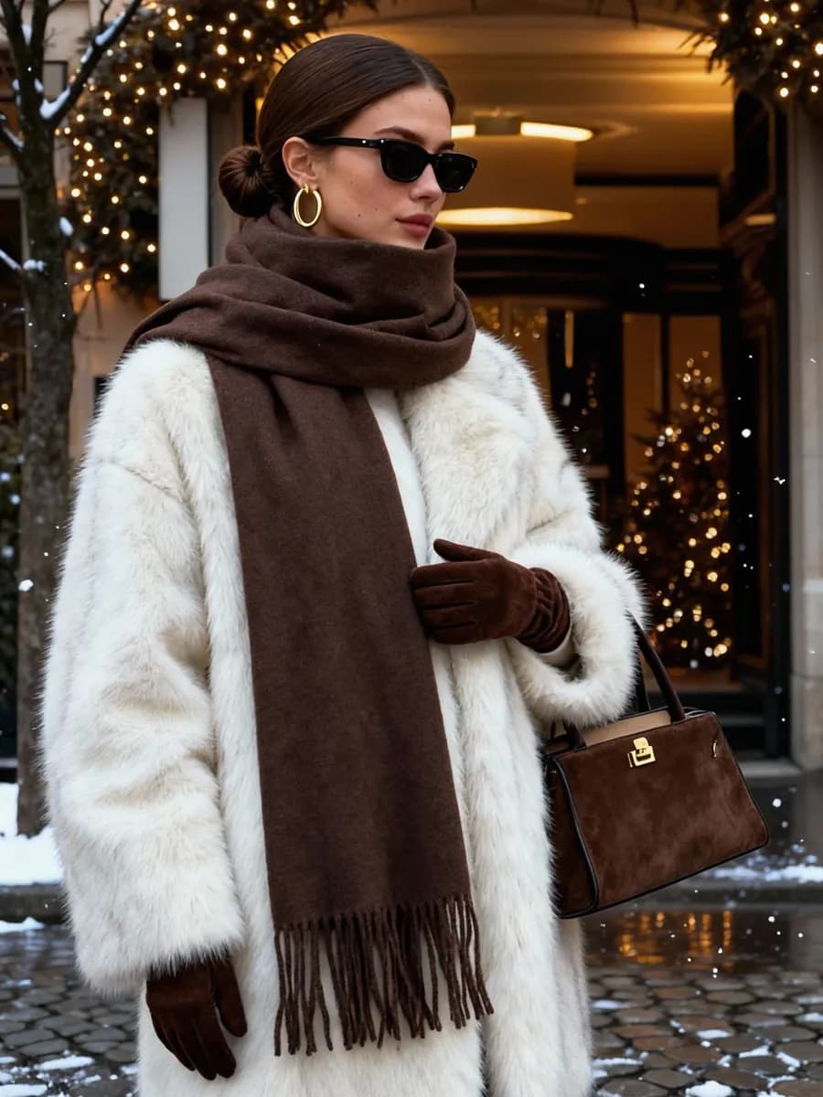 Шарф женский зимний осенний теплый кашемир