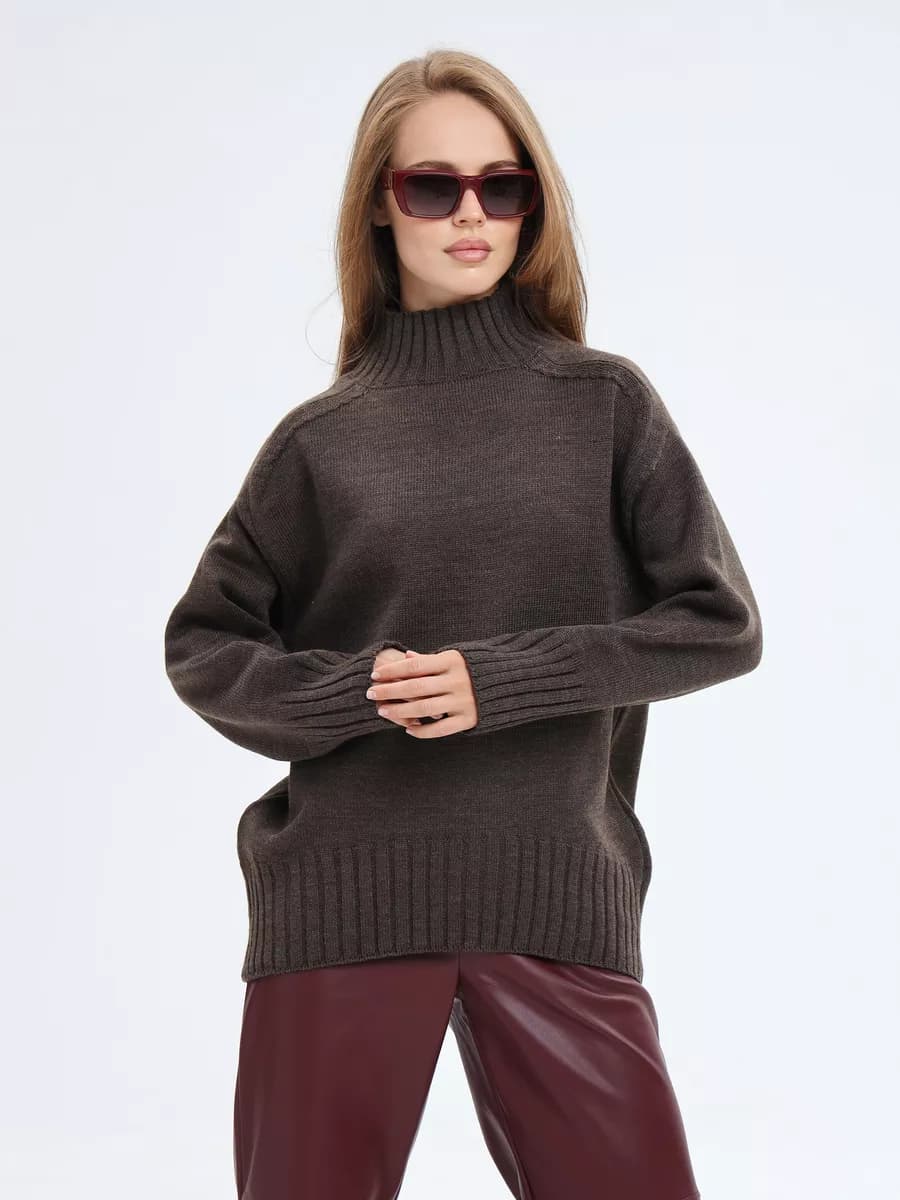 Джемпер вязаный с высоким воротником "Фиби"