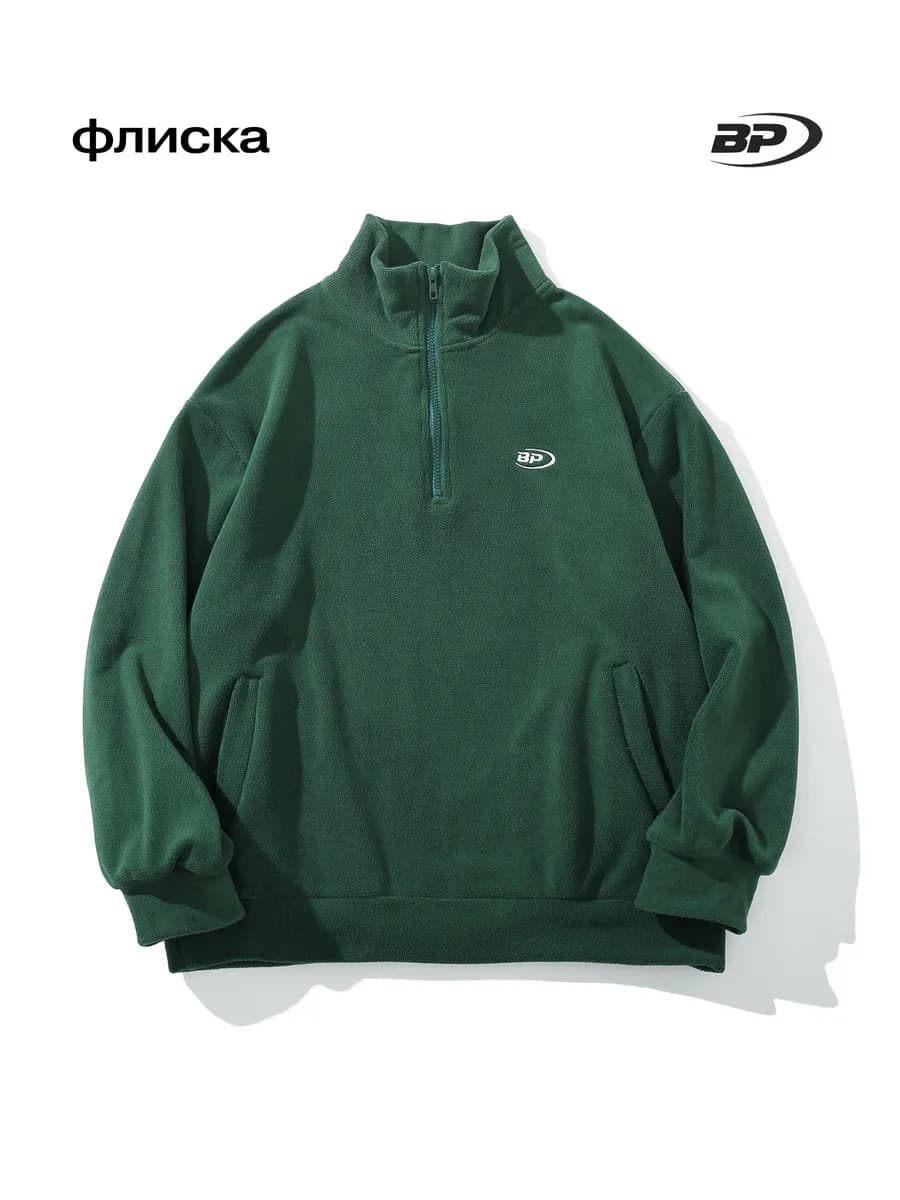 Толстовка оверсайз флисовая утепленная