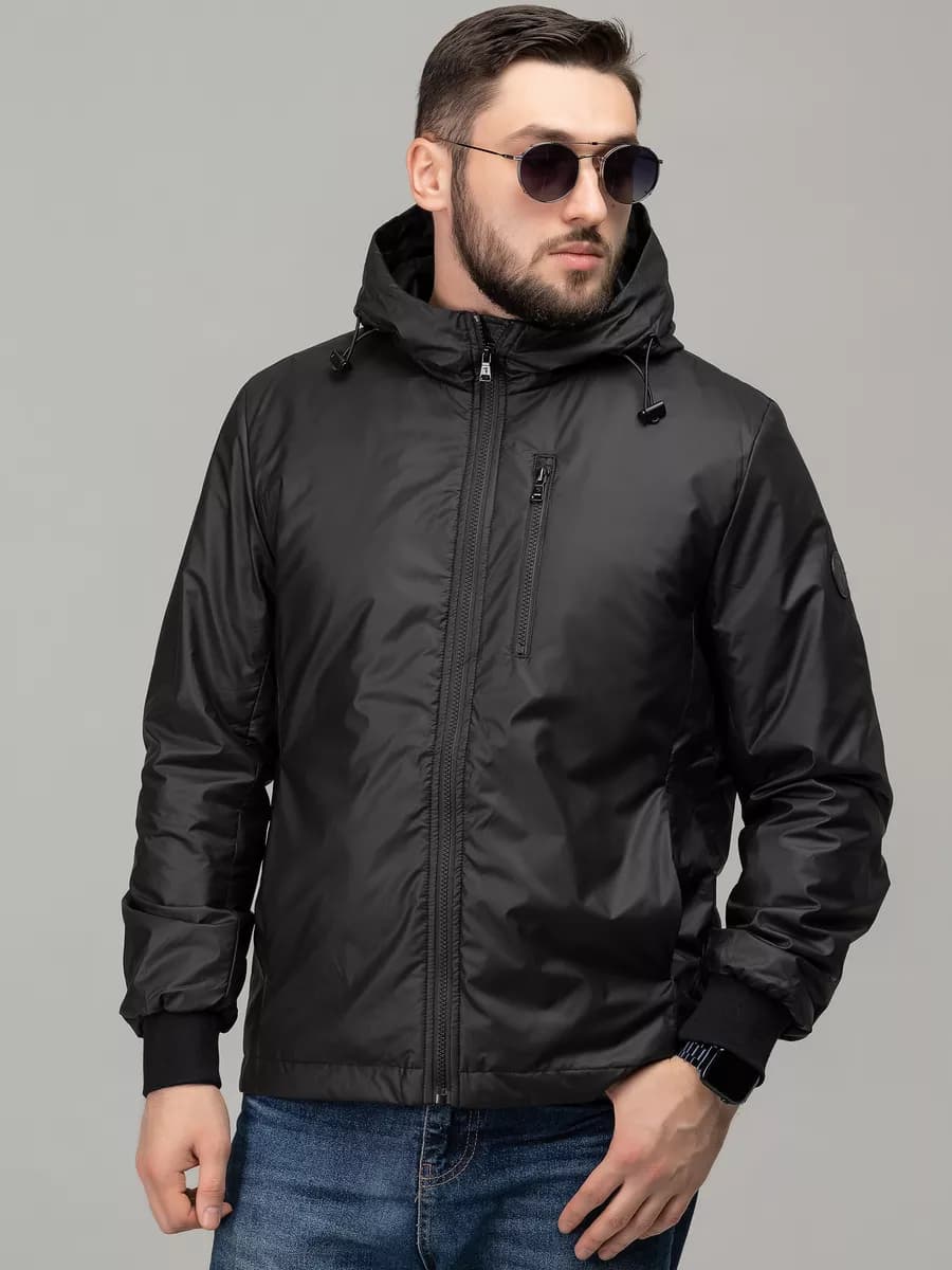 Куртка утепленная на осень с капюшоном - фото 1