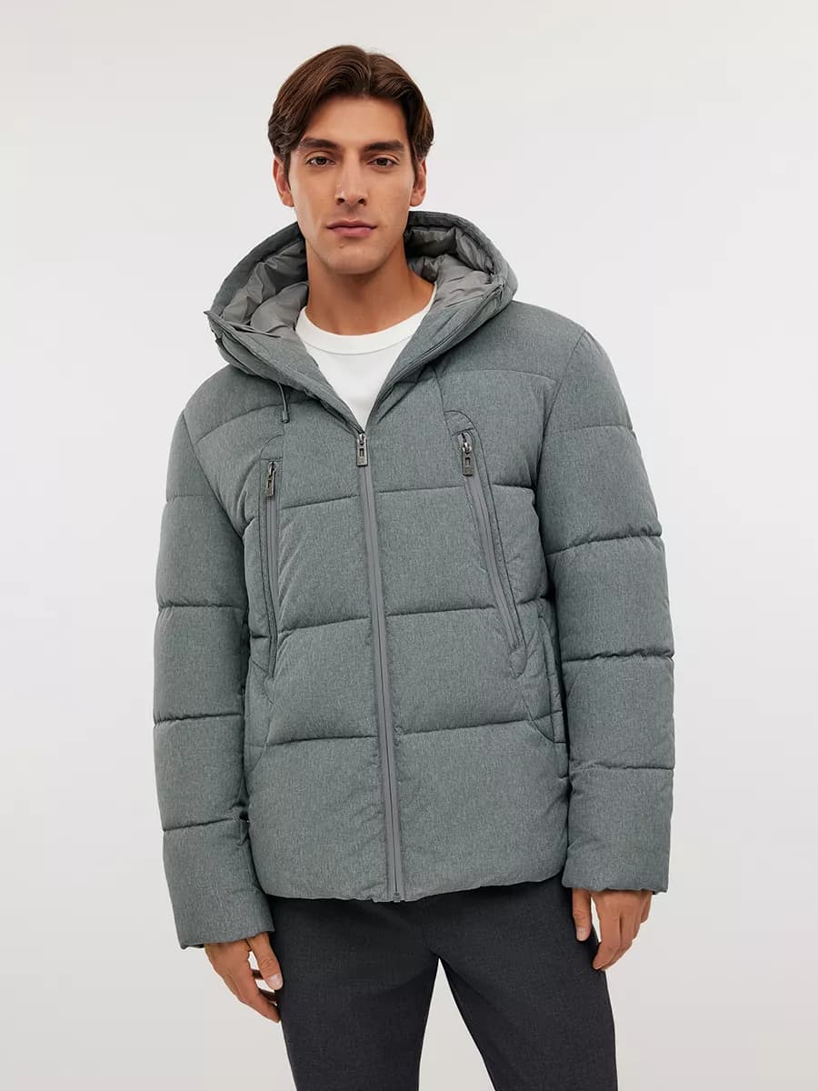 Куртка из экопуха с капюшоном