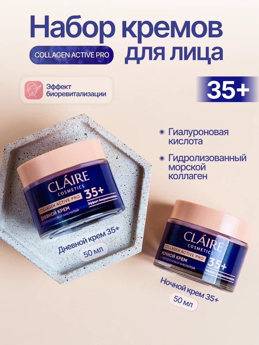Крем для лица дневной и ночной 35+ Collagen Active Pro