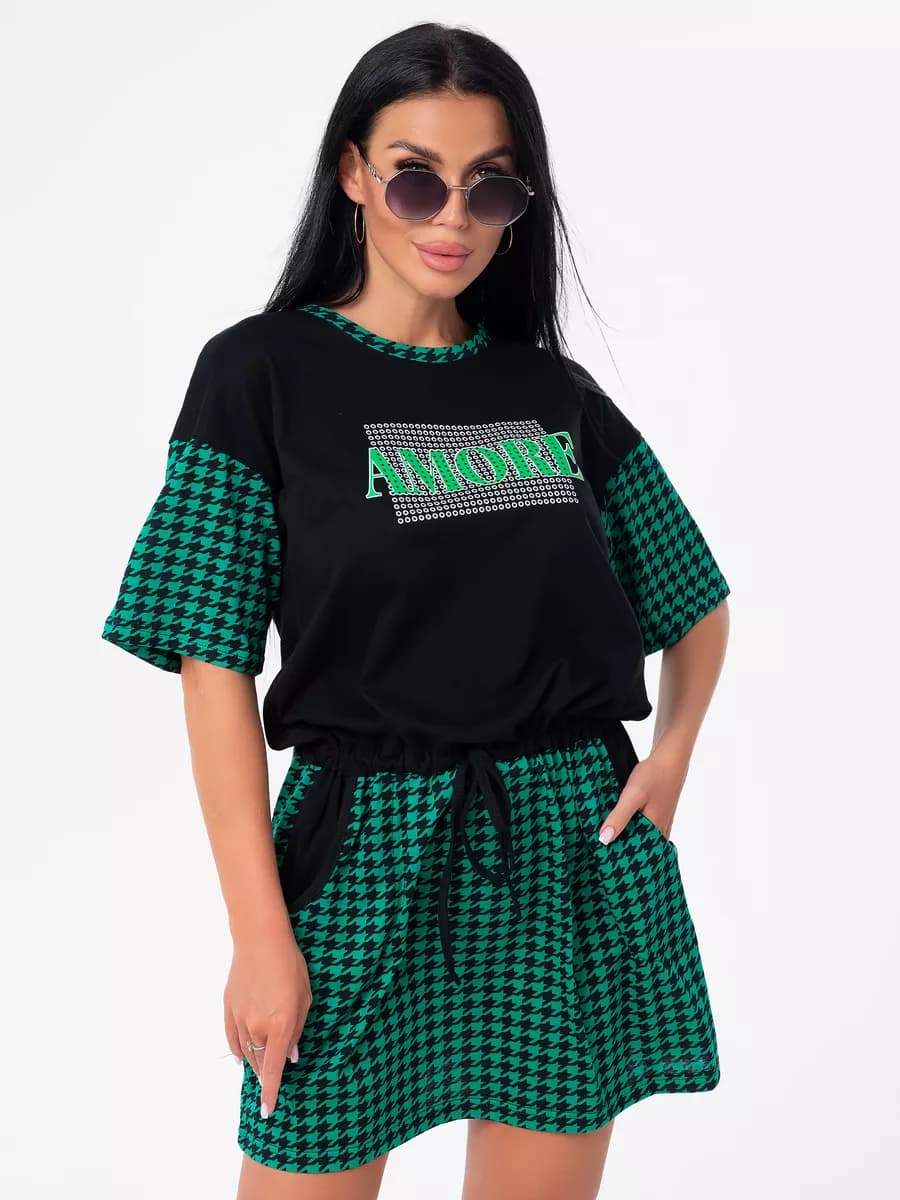 Платье домашнее спортивное короткое