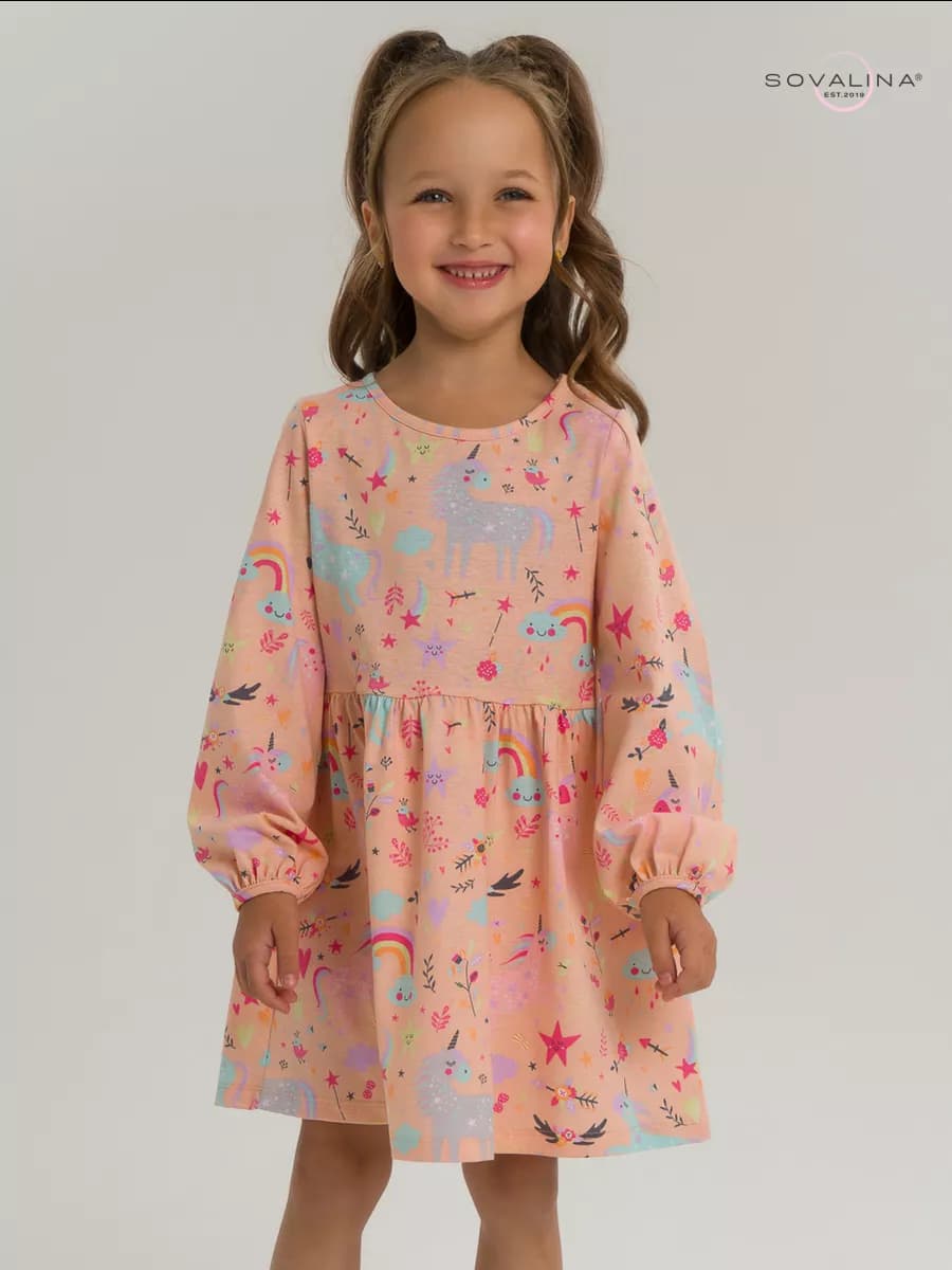 Нарядное платье в садик с длинным рукавом