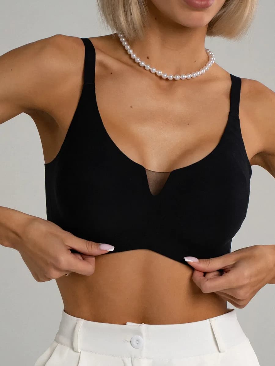 бюстгальтер бесшовный без косточек топ спортивный