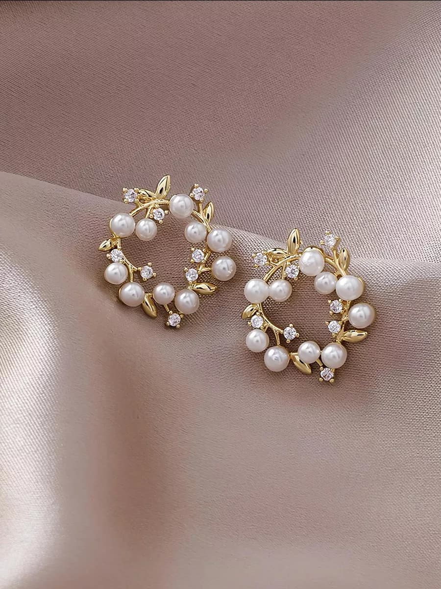 Серьги бижутерия с жемчугом