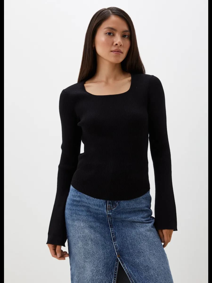 Джемпер женский с квадратным вырезом