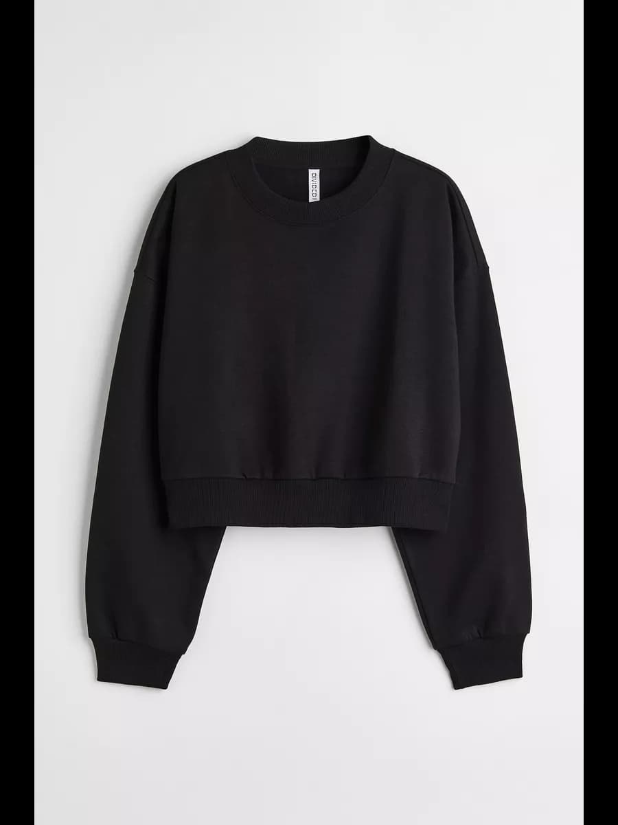 Свитшот укороченный с начесом