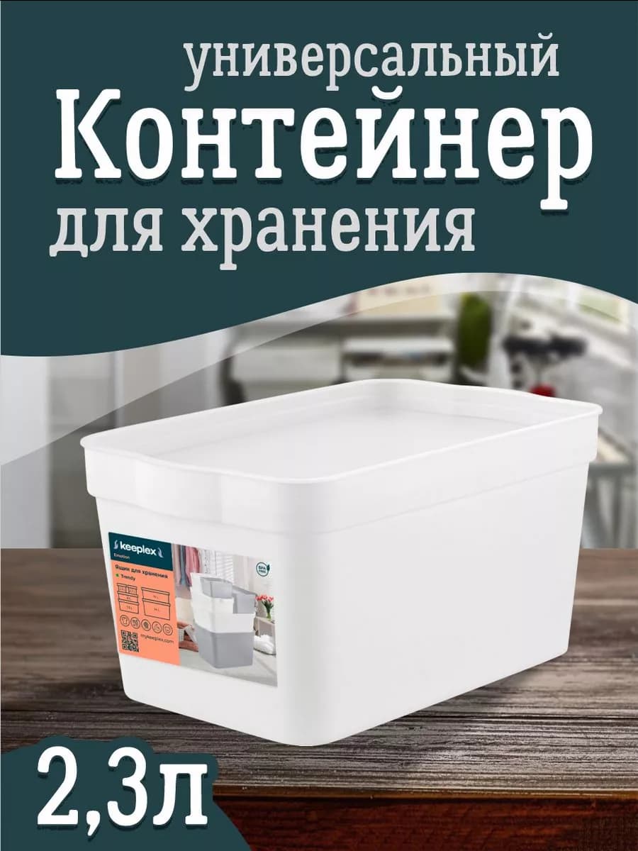 Контейнер для хранения пластиковый с крышкой