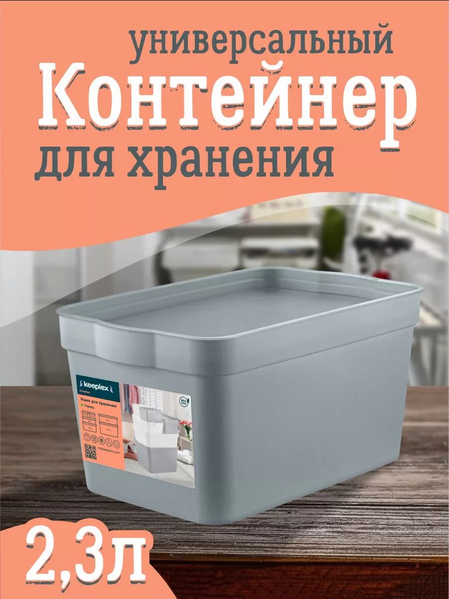 Контейнер для хранения пластиковый с крышкой