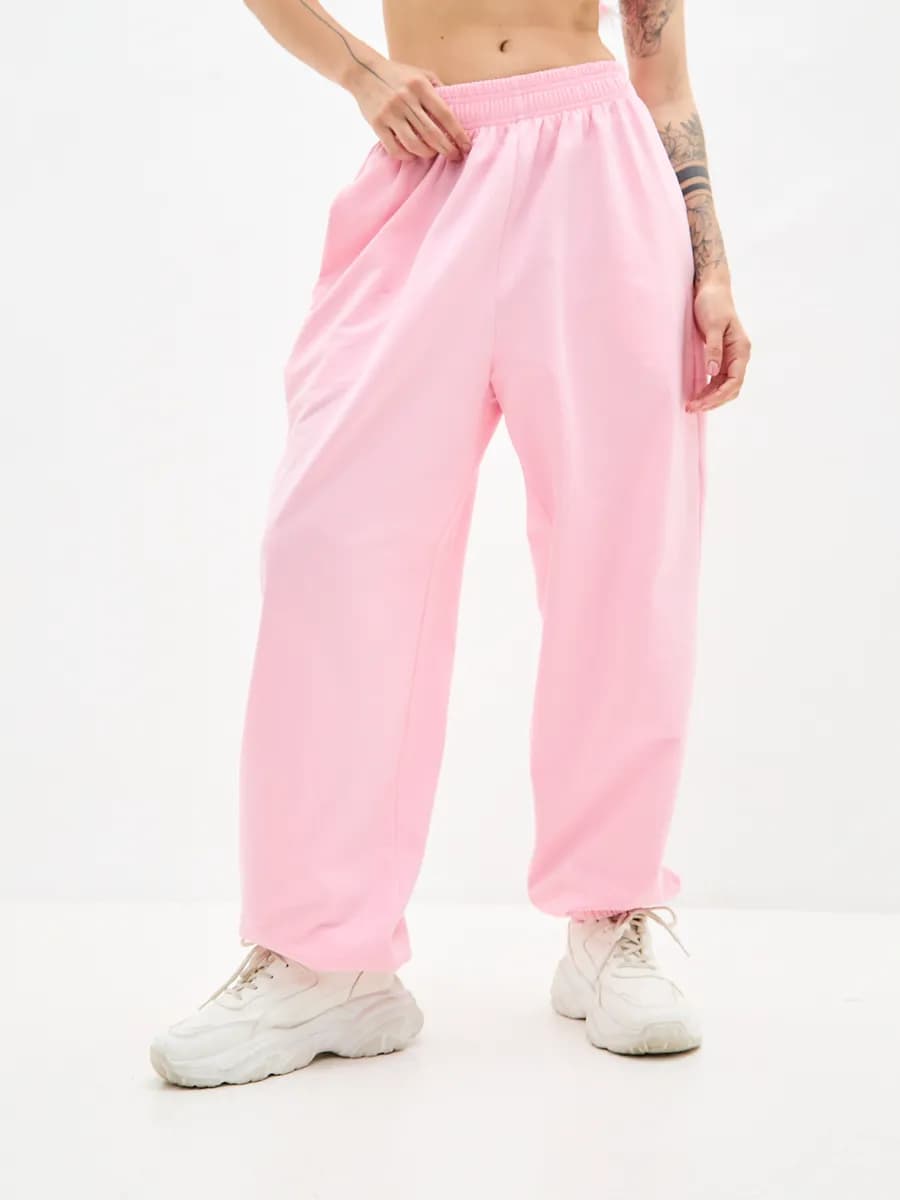 Легкие спортивные штаны джоггеры оверсайз