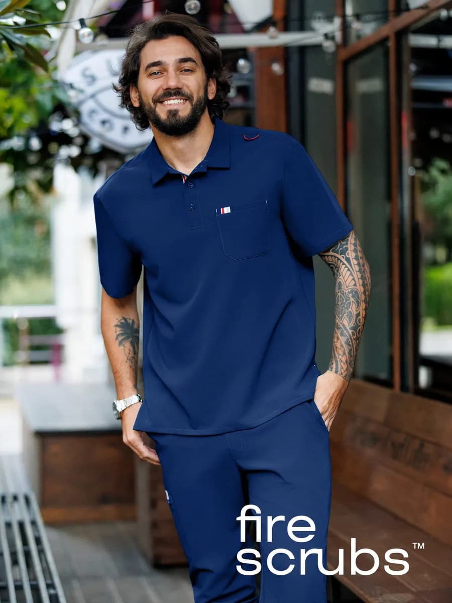 Медицинский костюм с рубашкой поло