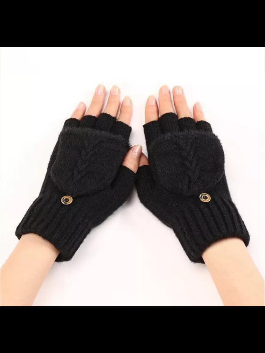 перчатки-варежки женские без пальцев, митенки