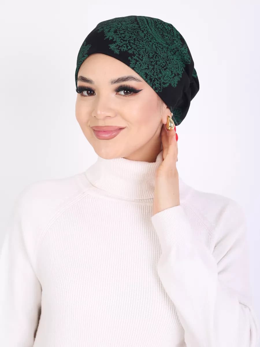 Готовый платок шапка на резинке - фото 1