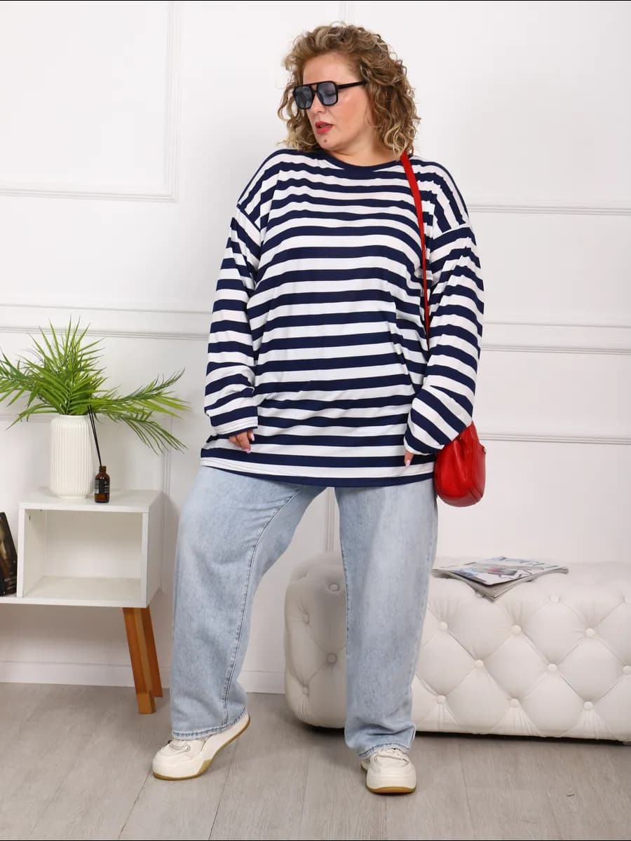 Лонгслив хлопок больших размеров