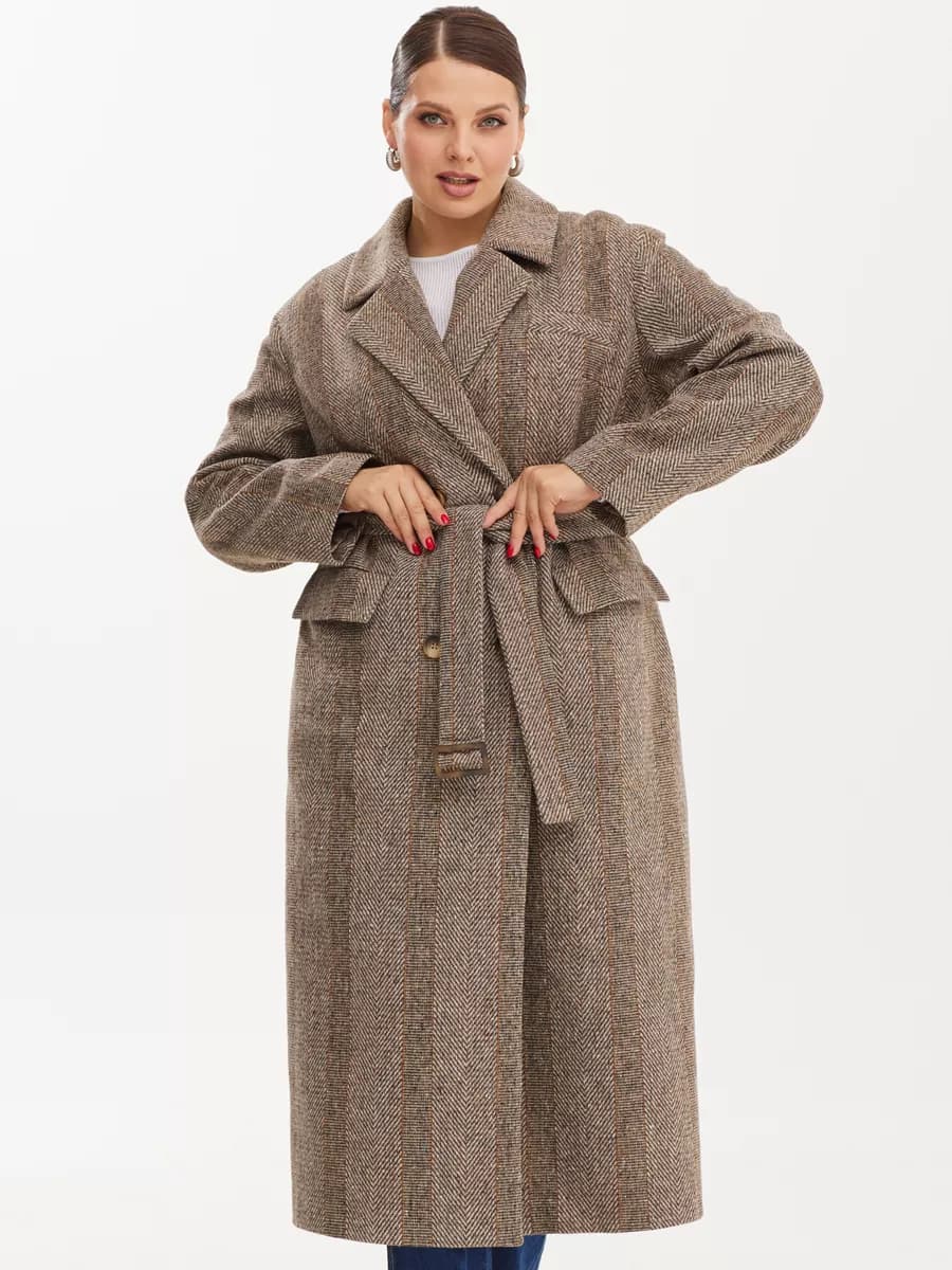 Пальто драповое длинное утепленное осеннее