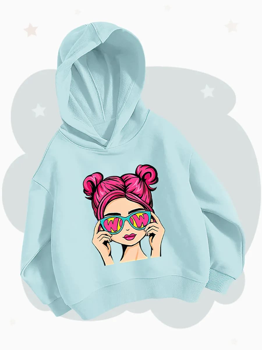 Толстовка для девочки с капюшоном