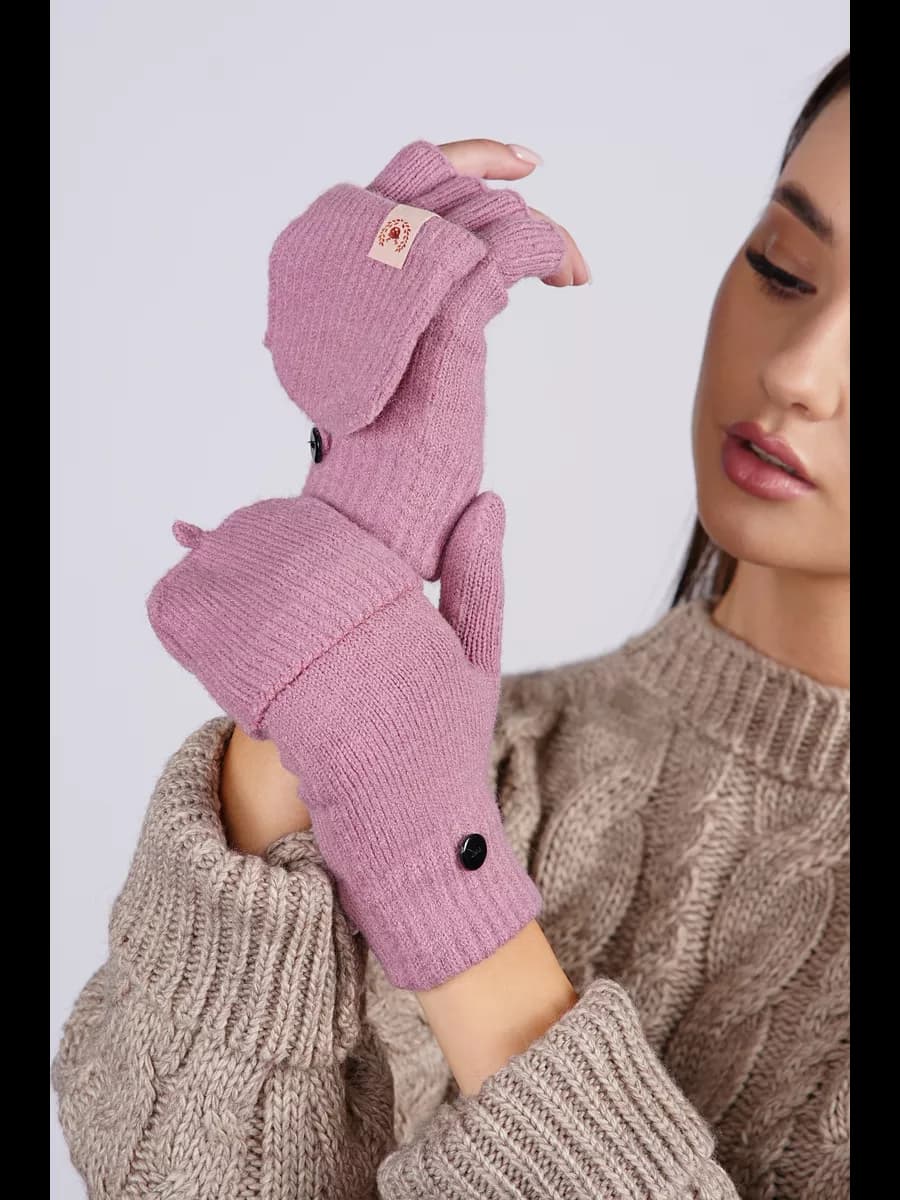 перчатки-варежки женские без пальцев, подростковые, митенки