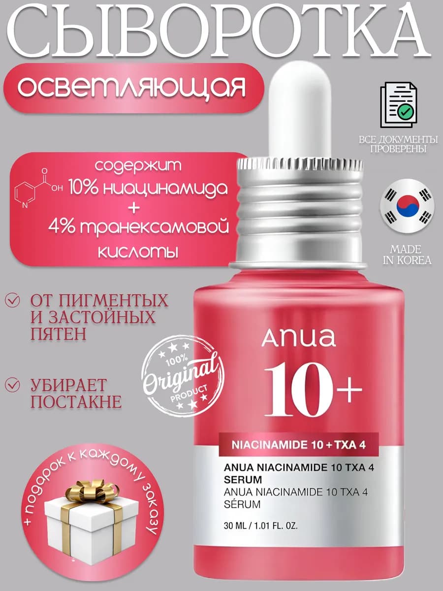 Сыворотка с ниацинамидом NIACINAMIDE 10% + TXA 4% SERUM 30ml