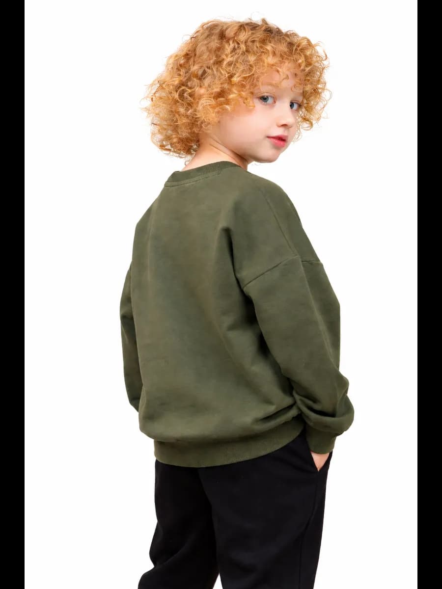 Свитшот детский хлопковый свободный крой повседневный