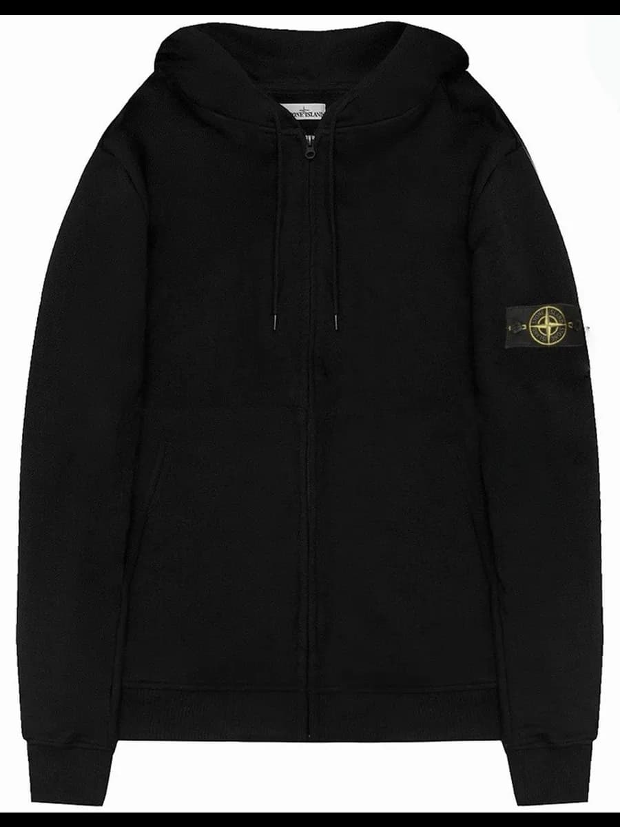 Зип худи с патчем оверсайз