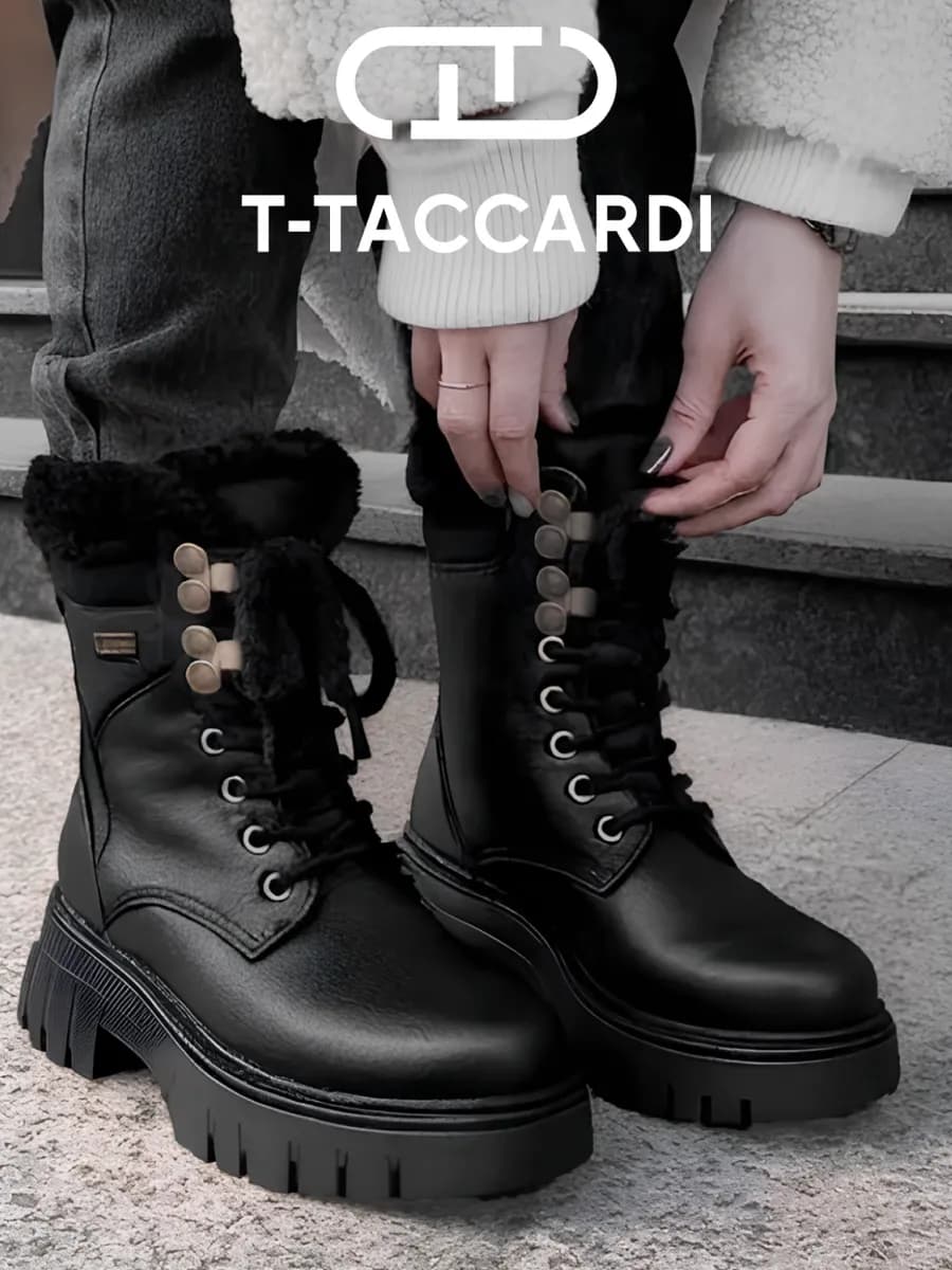 Ботинки женские зимние теплые на каблуке и платформе