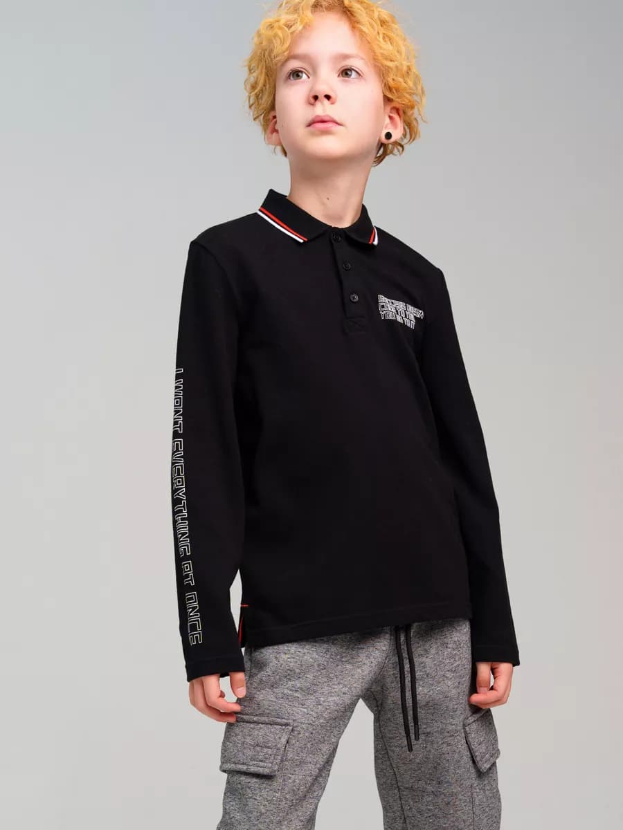 Лонгслив-поло