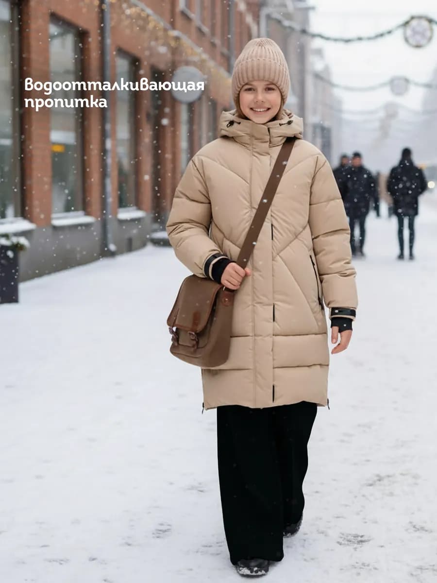 Куртка зимняя для девочки длинная теплая