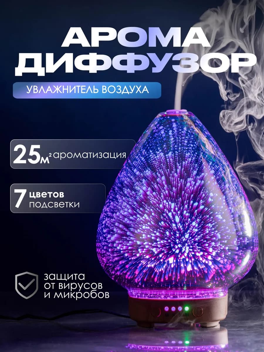 Увлажнитель аромадиффузор электрический для дома Galaxy