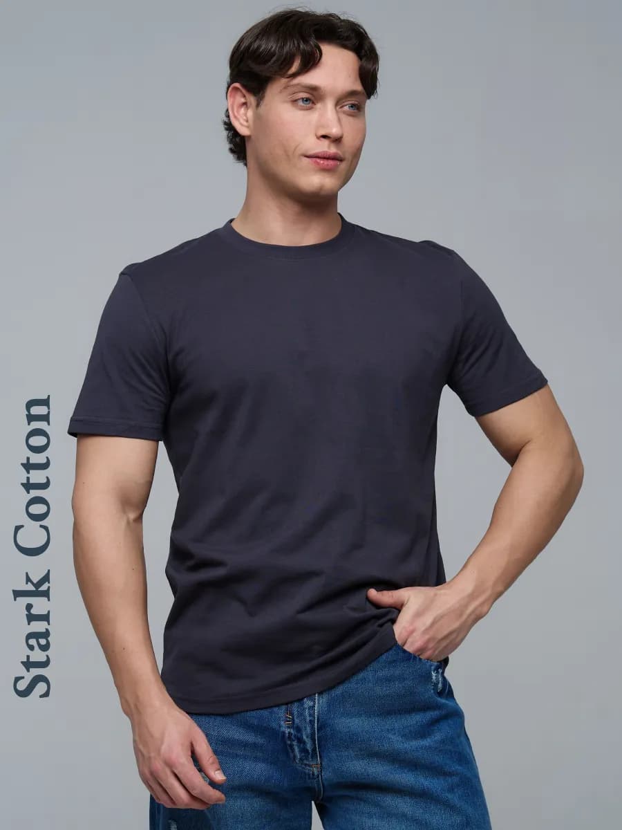 Футболка базовая хлопок однотонная