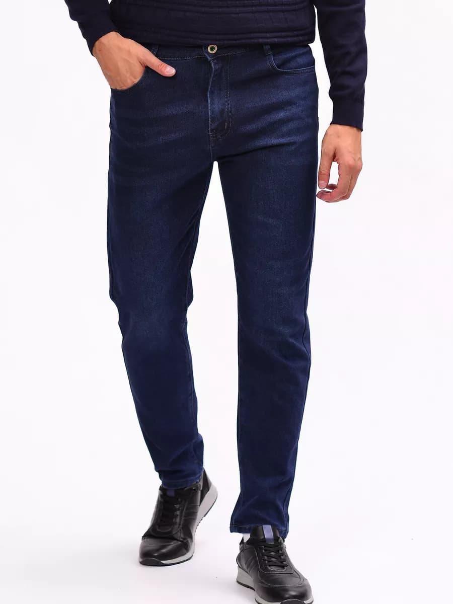 Джинсы мужские момы классические зауженные к низу