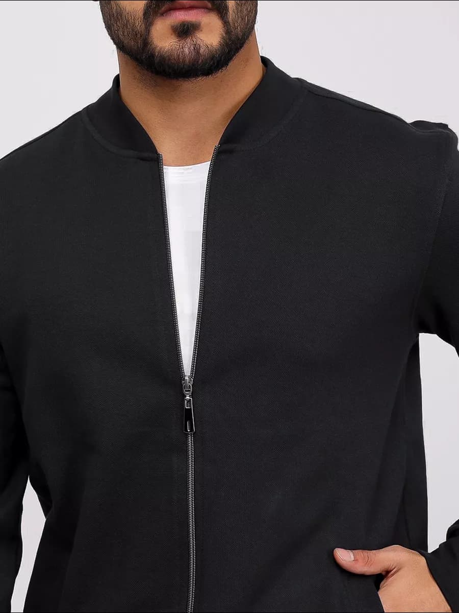 Джемпер кардиган на молнии классический однотонный