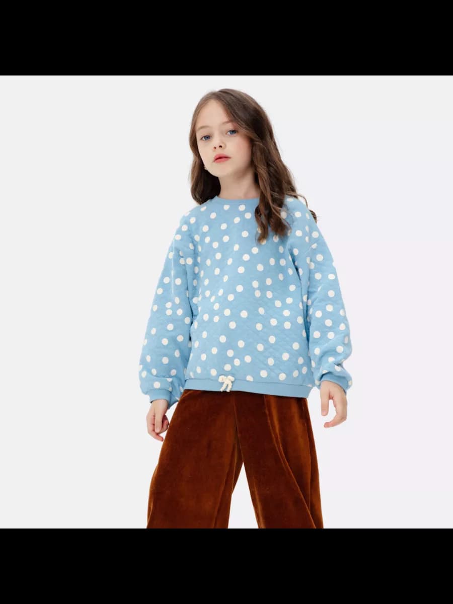 Свитшот трикотажный в горошек