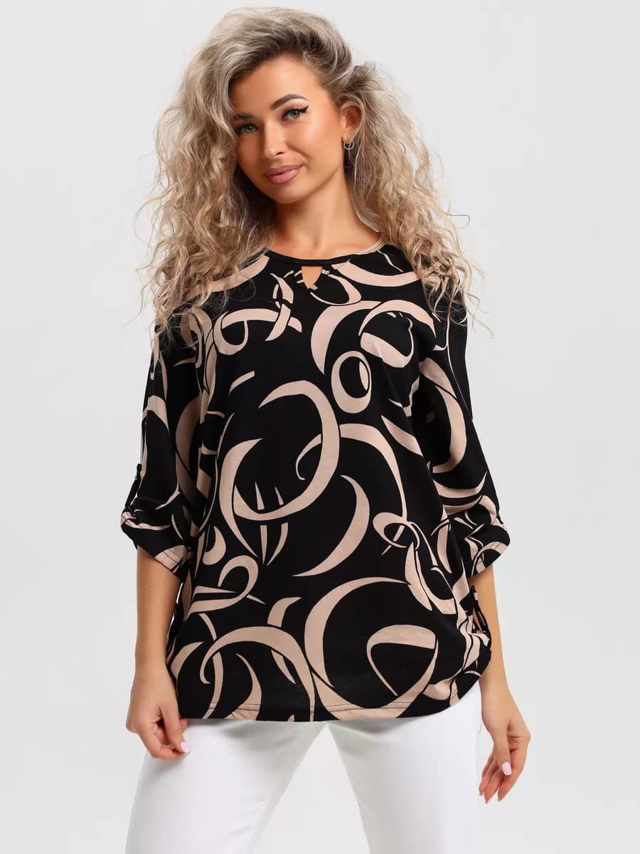 Туника нарядная блузка праздничная больших размеров летняя