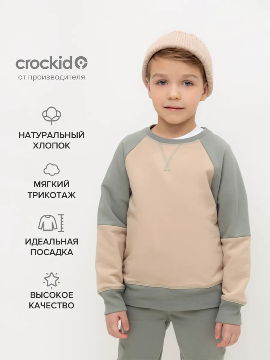 Свитшот для мальчика из петельчатого футер