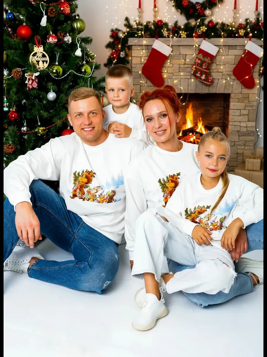 Фэмили лук Свитшот джемпер детский новый год