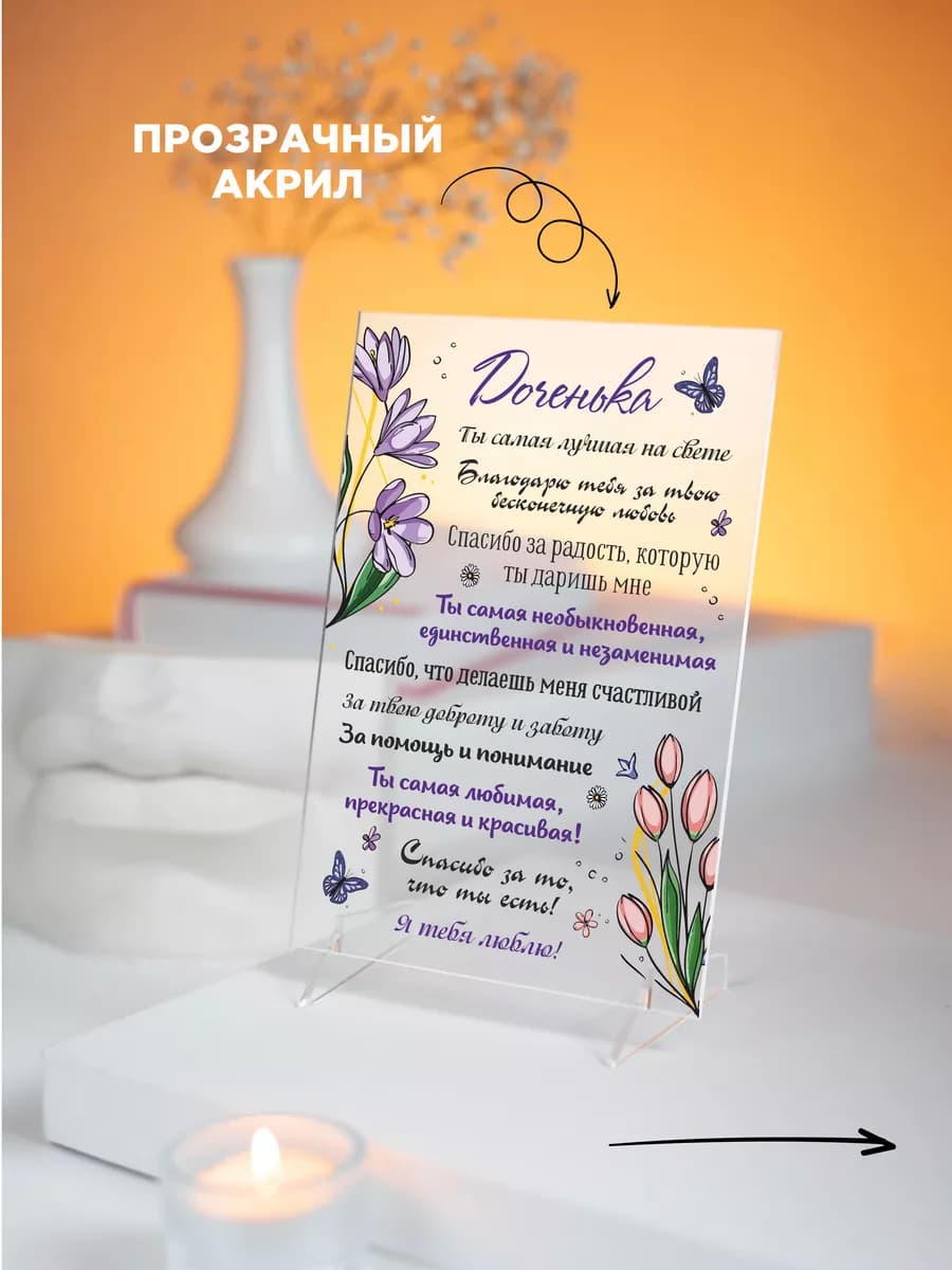 Подарок дочке постер на др
