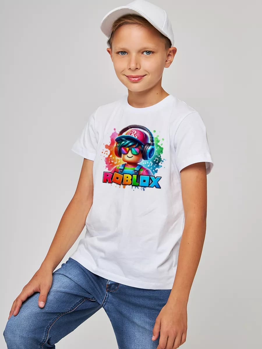 Футболка белая с принтом хлопковая оверсайз