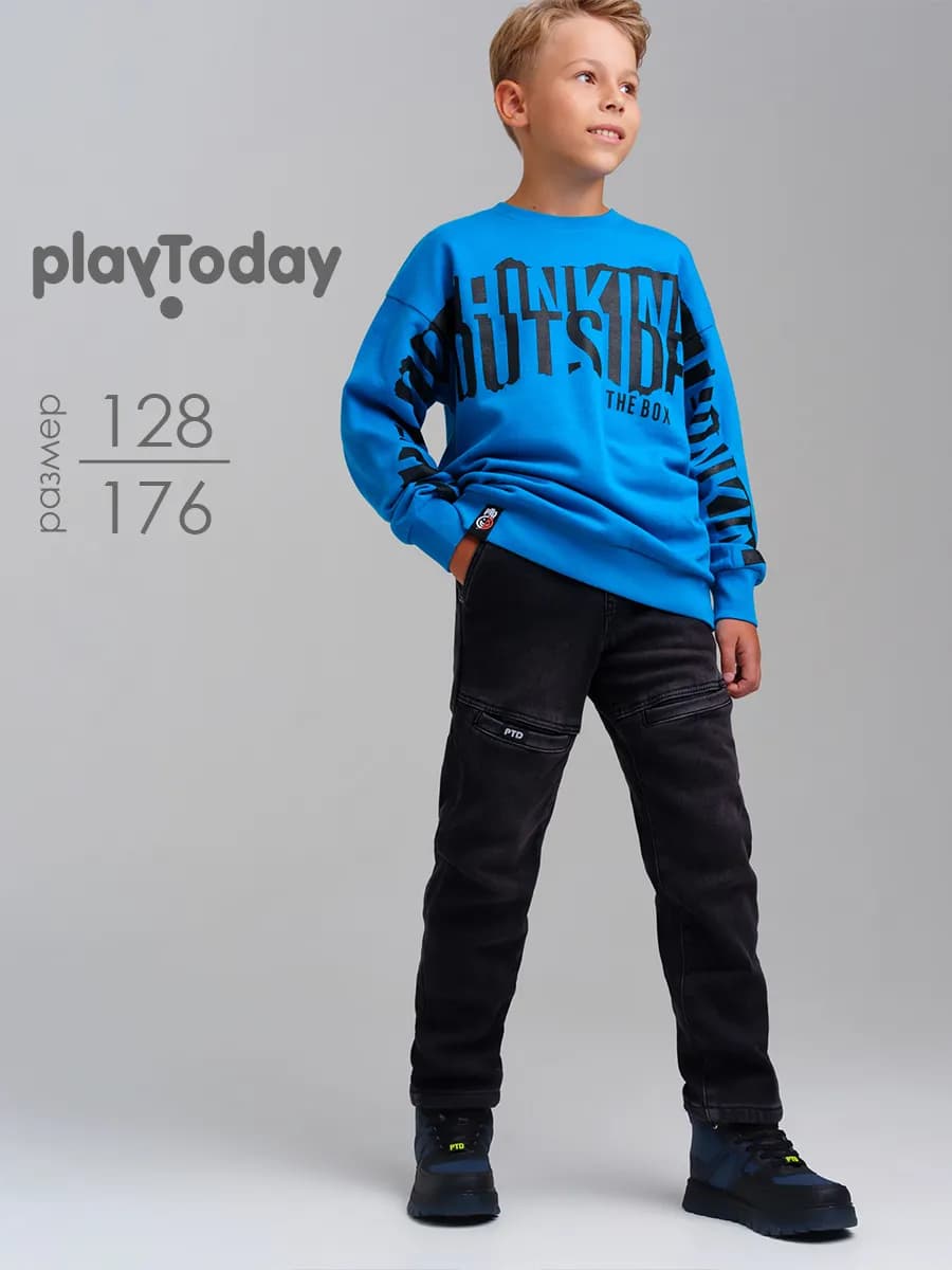 Джинсы утепленные - фото 1