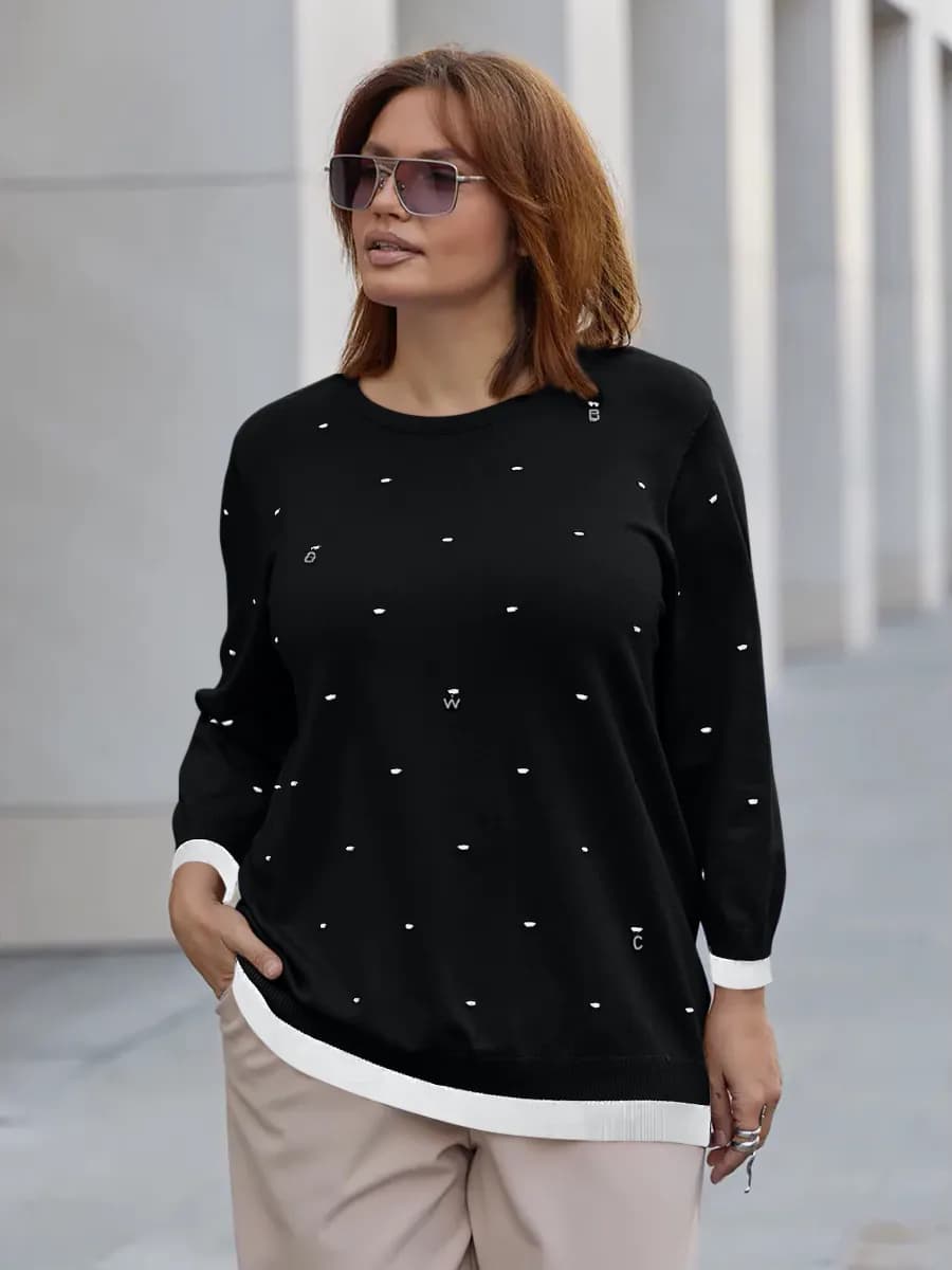 Кофта больших размеров нарядная