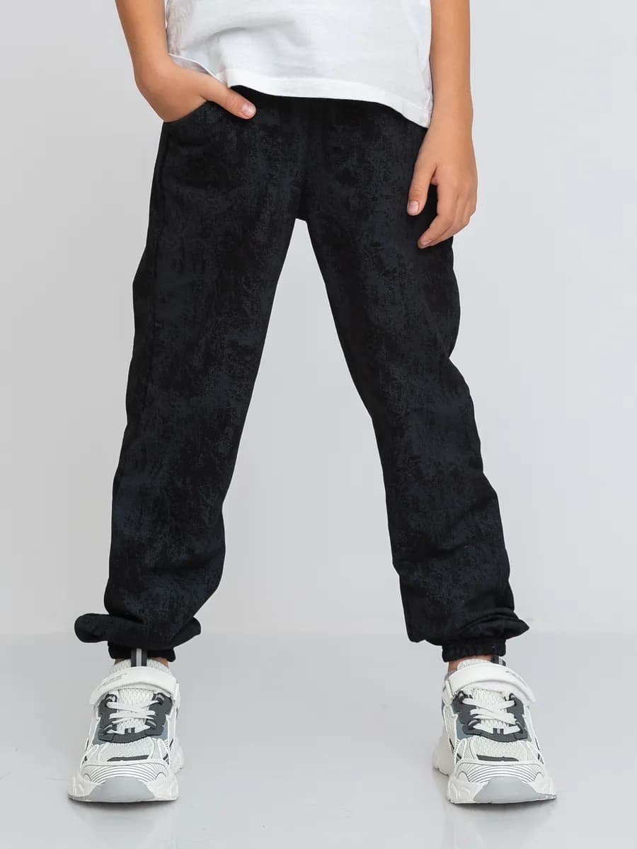 Брюки спортивные камуфляжные черный мрамор