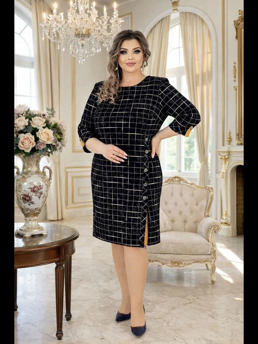 Платье офисное больших размеров