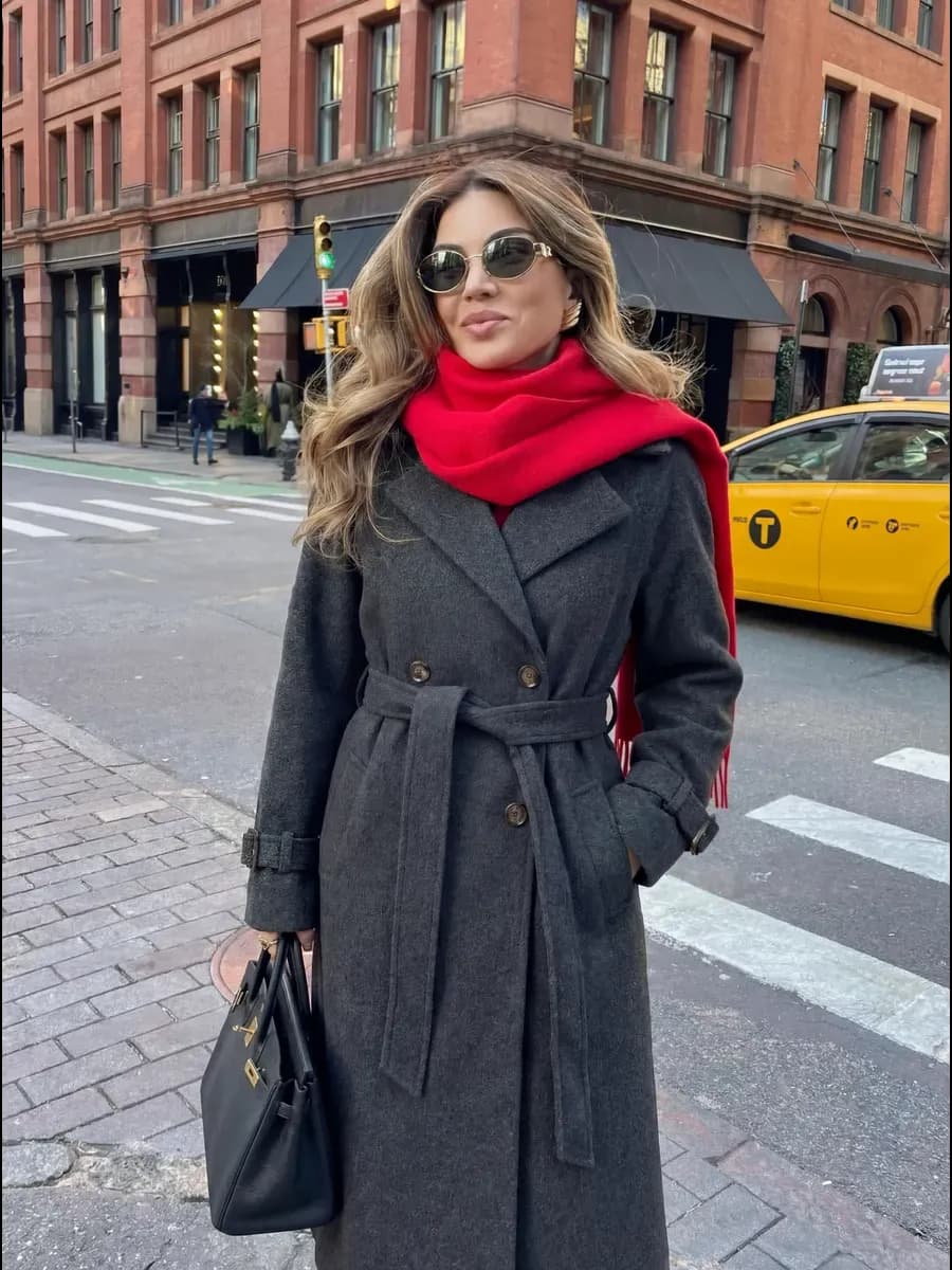 Пальто длинное весна-осень