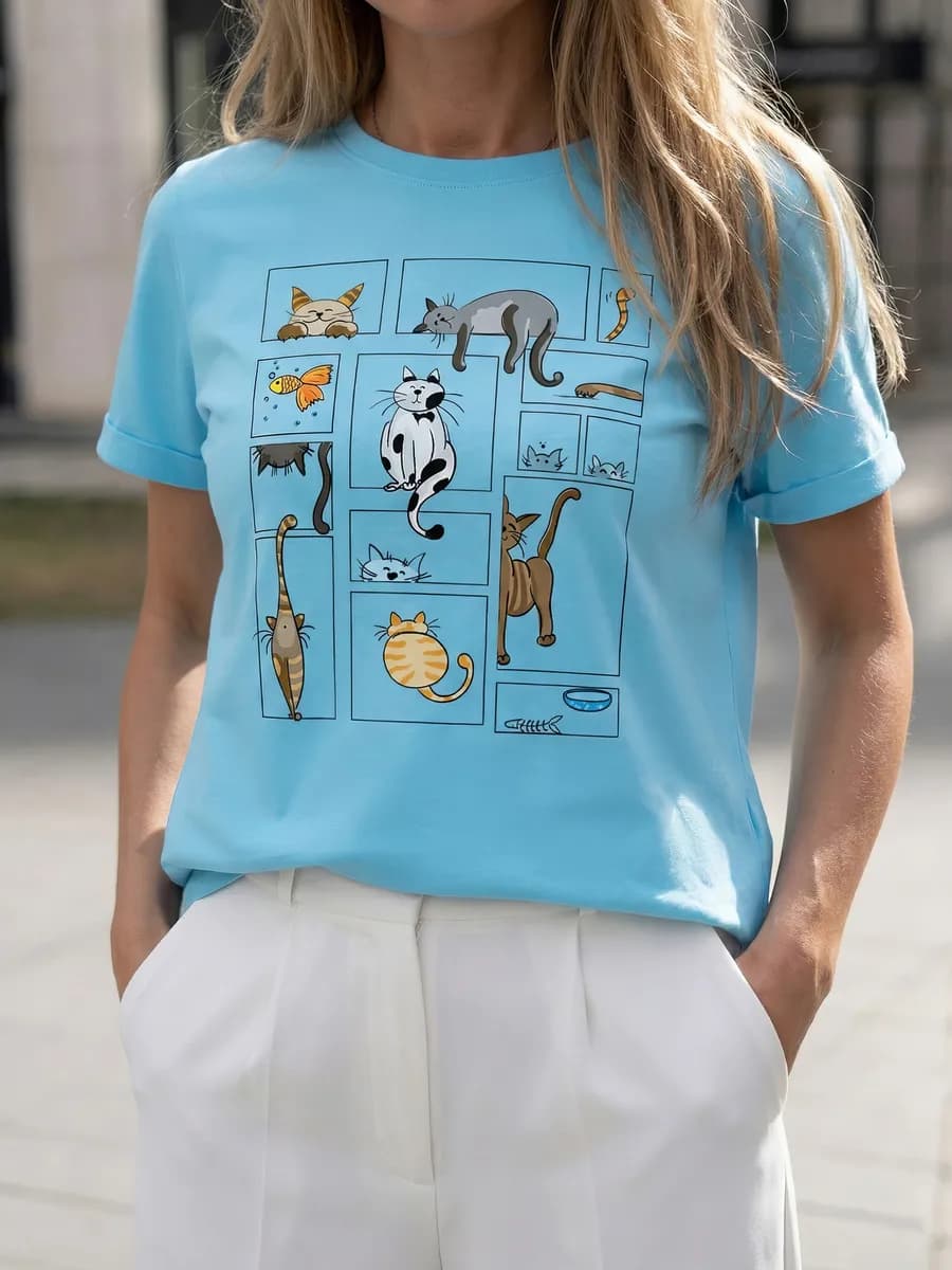 Футболка с котами