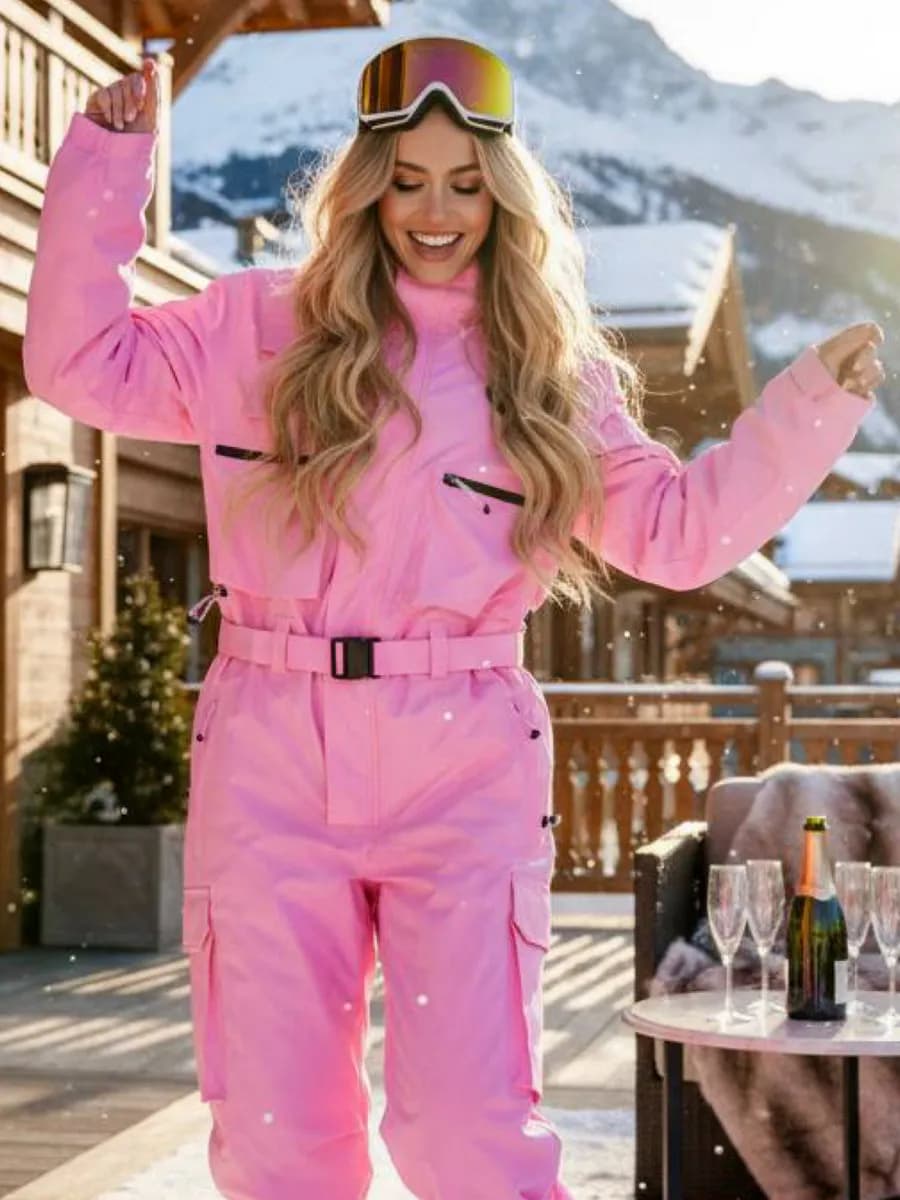 Комбинезон зимний горнолыжный с капюшоном