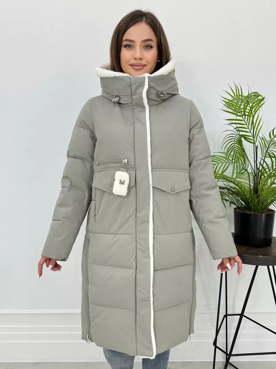 Куртка зимняя длинная с капюшоном