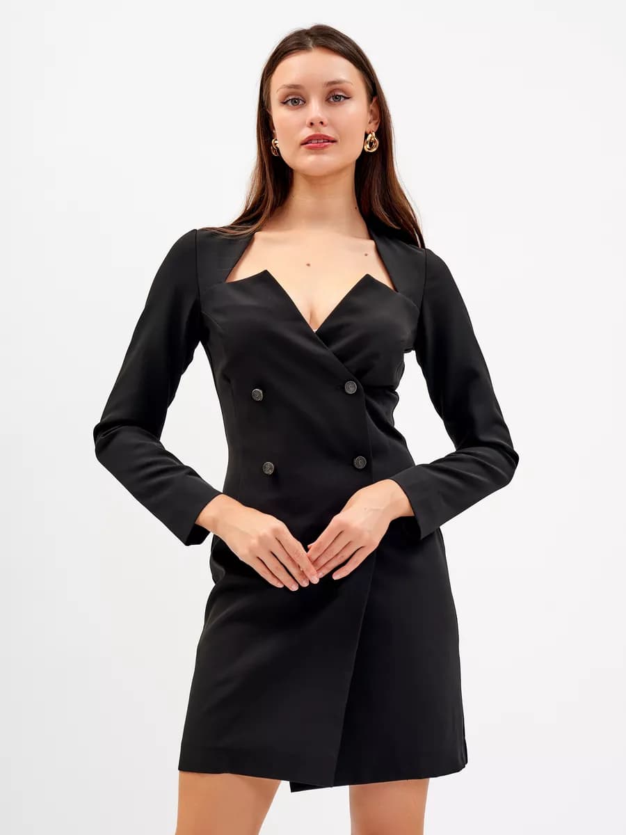 Платье двубортное офисное