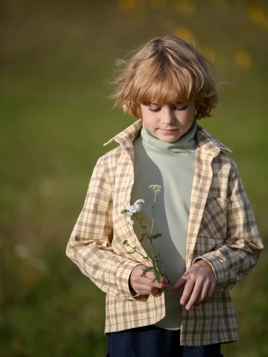 Рубашка в клетку детская хлопок