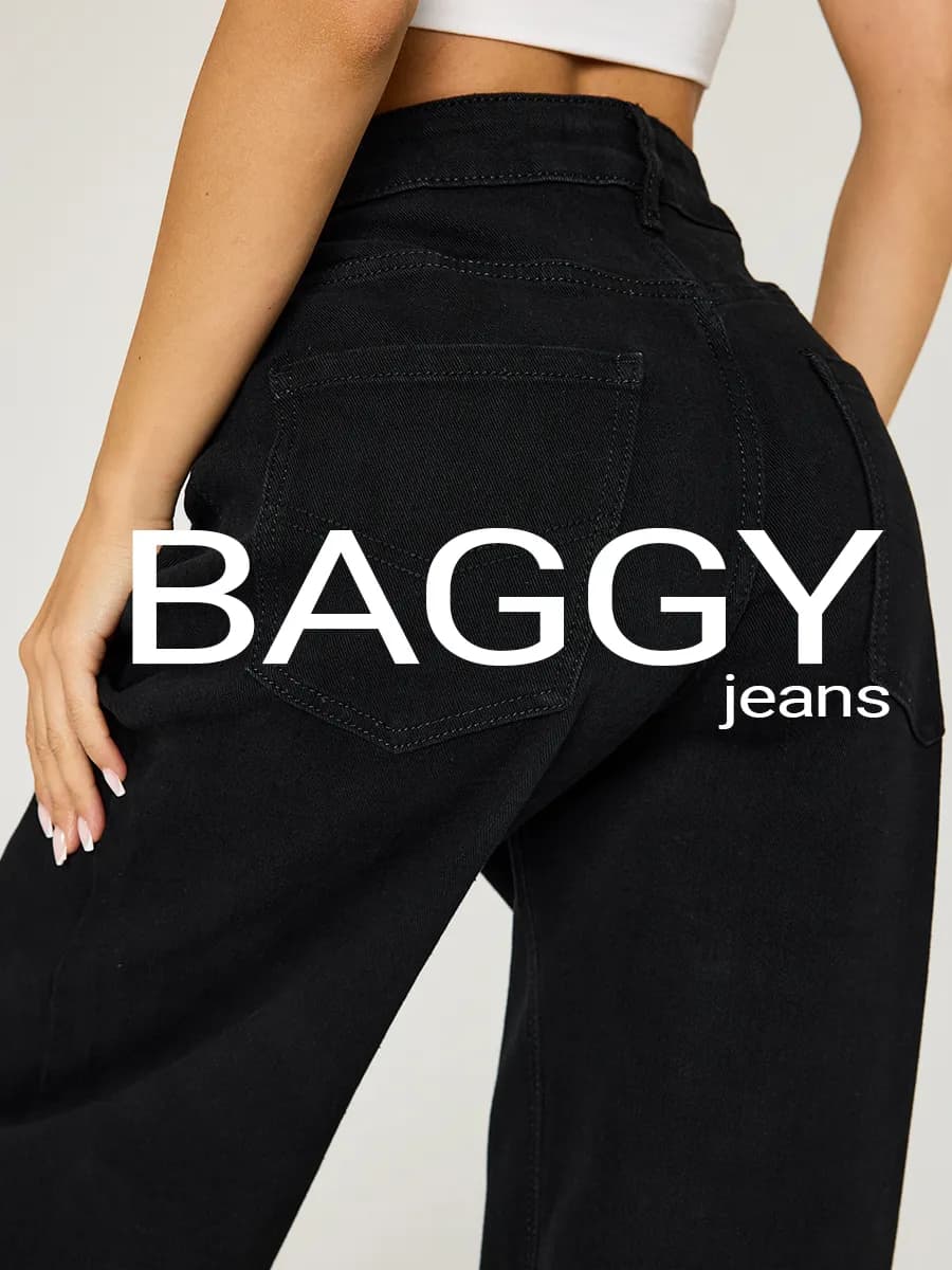 Джинсы багги широкие бойфренды