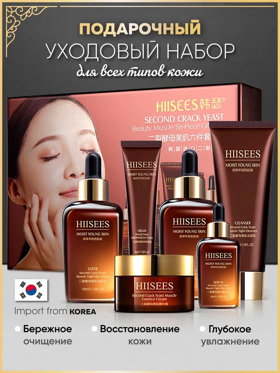 Подарочный набор уходовой косметики из 6 предметов